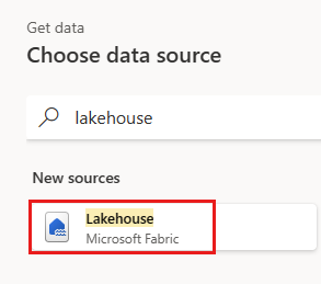 Screenshot showing the lakehouse connector.