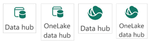 Screenshot of data hub icon alternates.