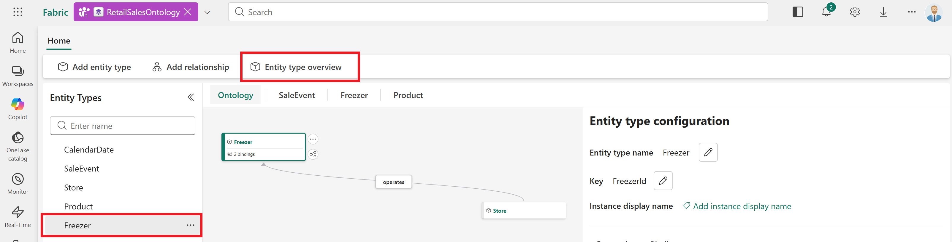 Screenshot of opening the experience from the menu ribbon.