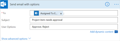Image of send approval email to field.