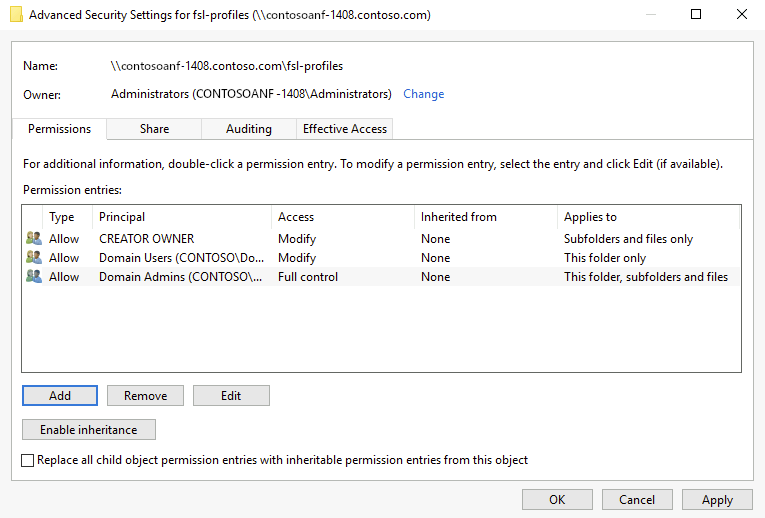recommended permissions explorer
