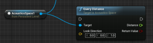 Screenshot of example Blueprint distance query