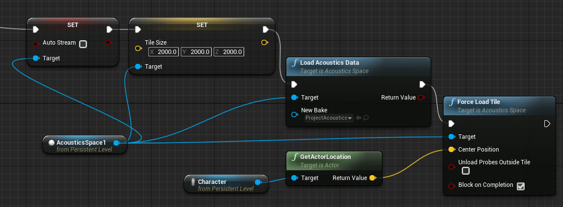 Screenshot of Streaming Setup options in Unreal