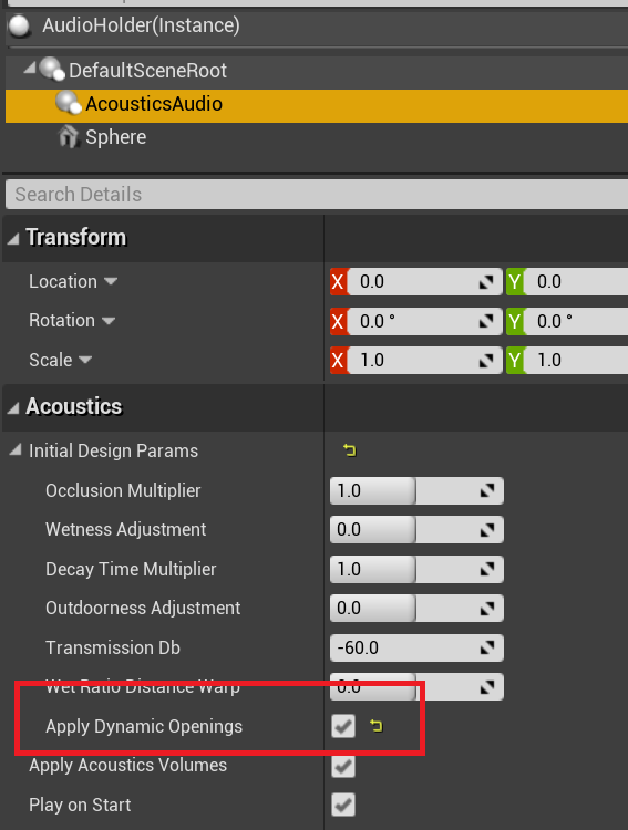 Apply Dynamic Openings to enable doors