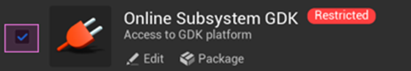 Example GDK Plug-in being enabled in Unreal Editor