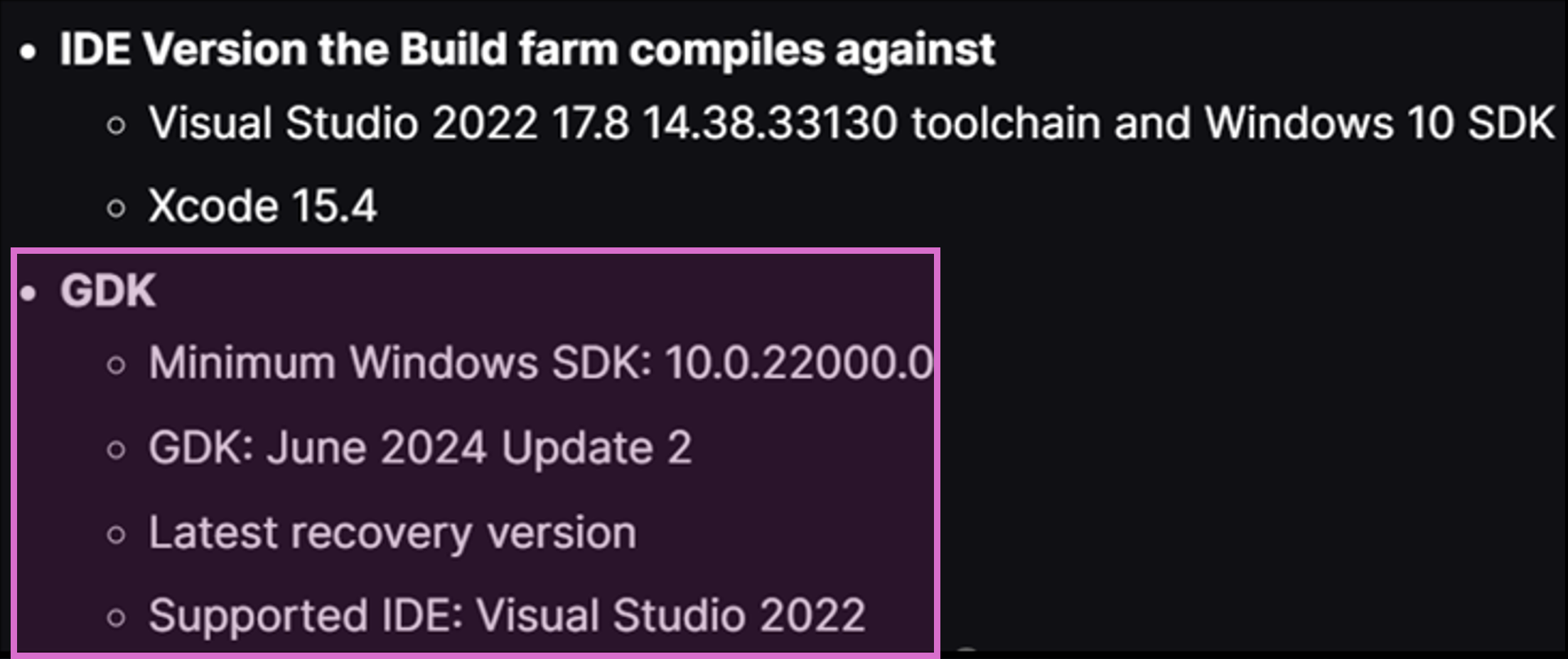 Unreal Engine release notes.