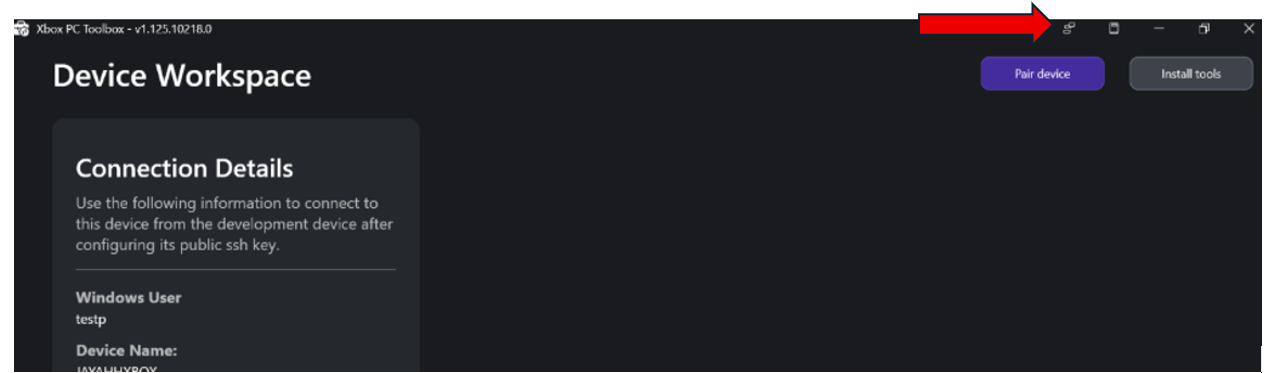 Send Feedback menu in XBOX PC Toolbox