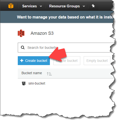 Amazon S3 - Create bucket