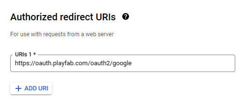 Authorized Redirect URIs