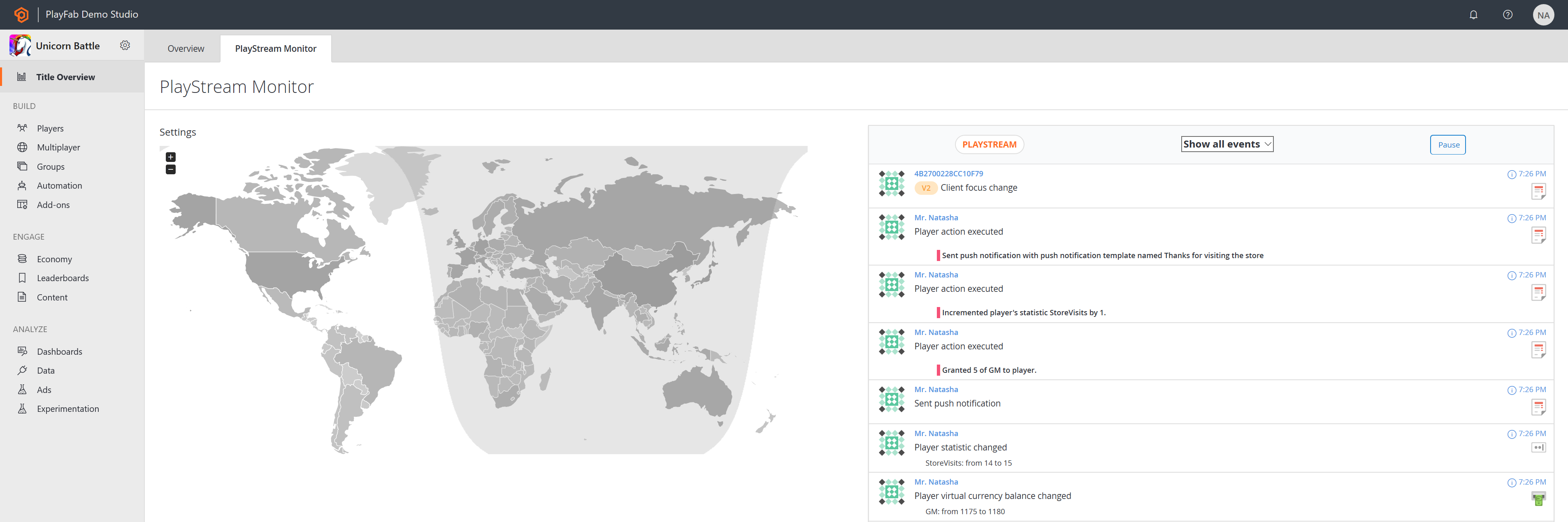 PlayStream - PlayFab | Microsoft Learn