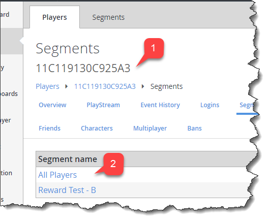 Game Manager - Players - Access Segments