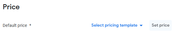 Set price option