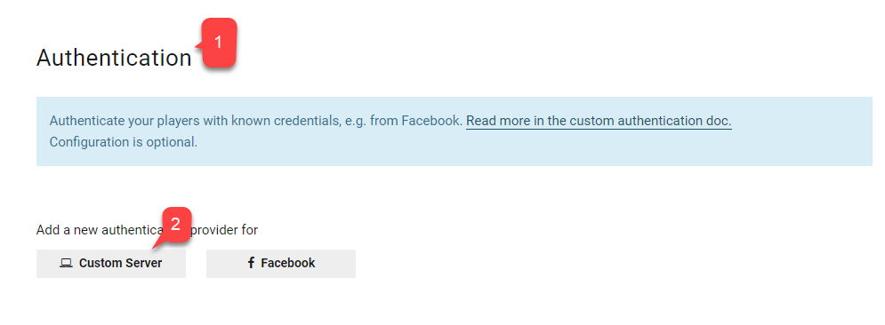 Custom server authentication