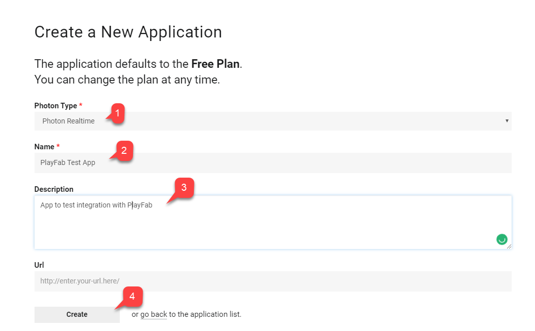 New application form