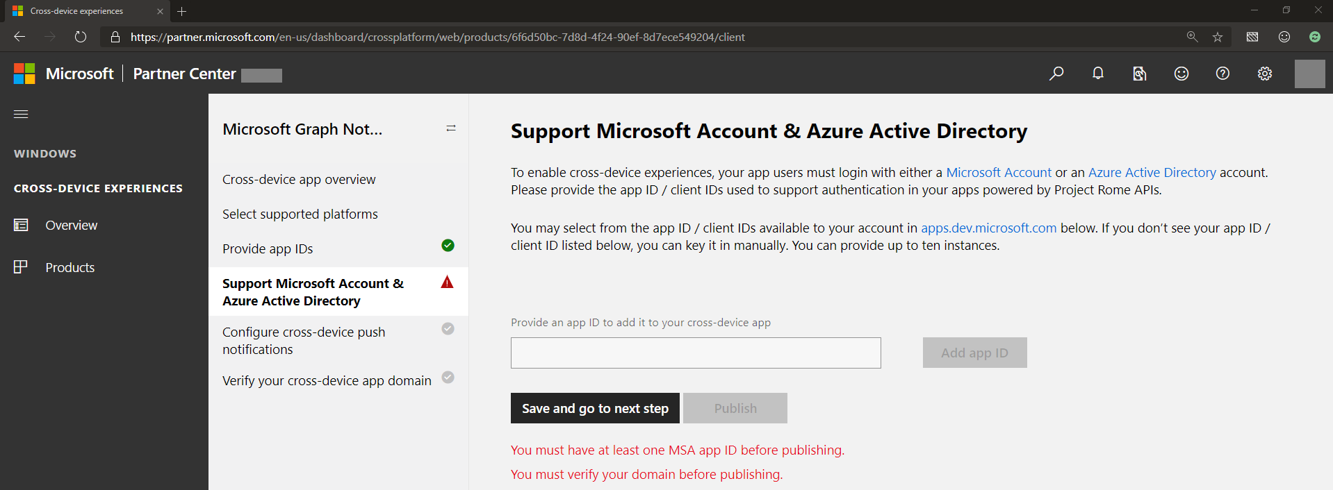 Provide Azure app registration client ids for MSA and Microsoft Entra ID