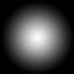 View of a black square with a white circle to show an alpha mask with monochrome compression.