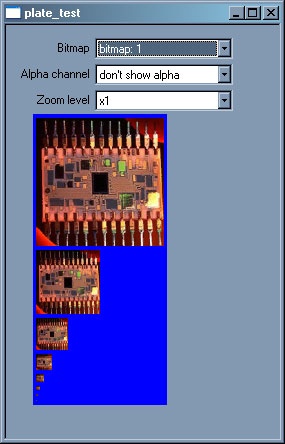 Image of a computer chip as a bitmap Tag with mipmaps.