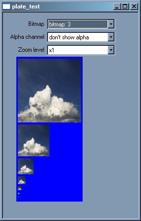 Image of the sky and clouds as a bitmap Tag with mipmaps.