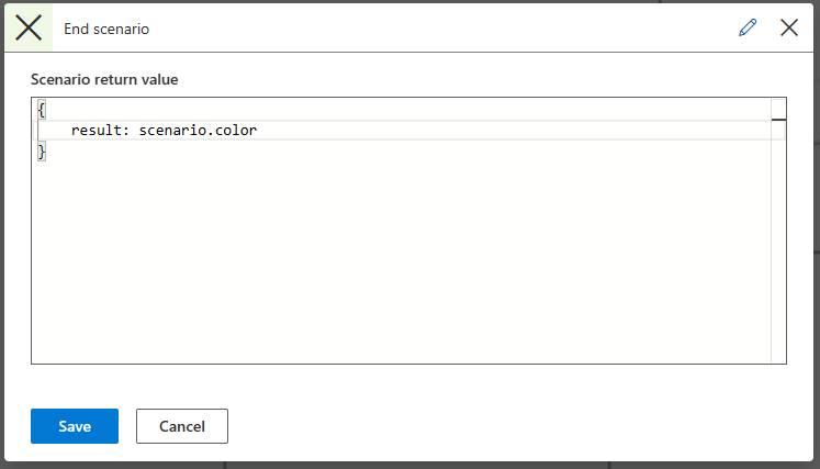 a screenshot of the flow control end element
