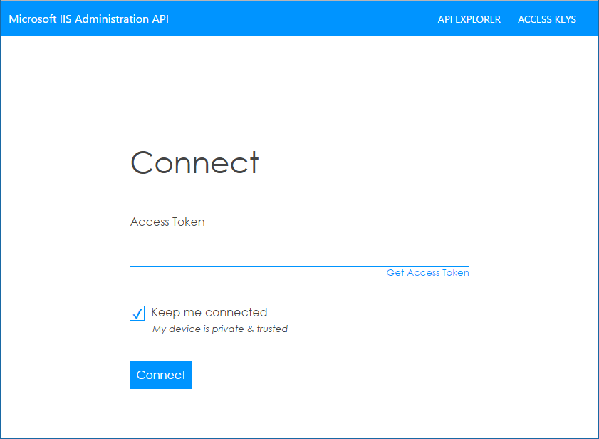 Connecting to the API Explorer