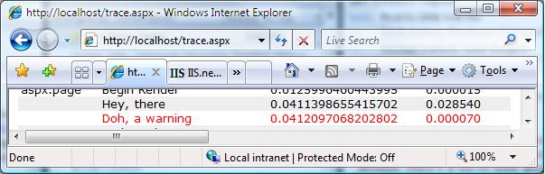 Screenshot of a browser window showing a warning.
