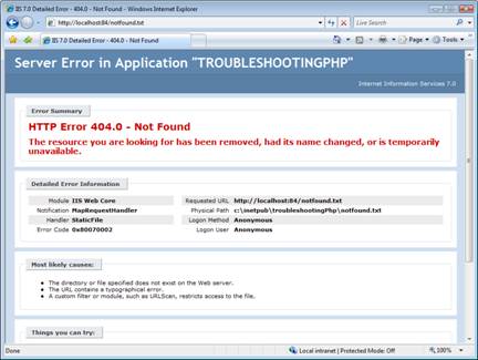 PHP 7 - Error Handling
