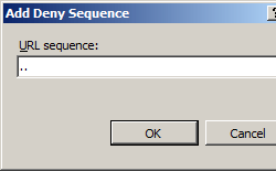 Image of Add Deny Sequence dialog box.