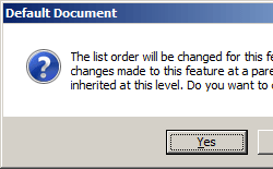 Screenshot of the Default Document dialog box.