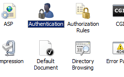 Image of Home pane in Security section with Authentication application highlighted.