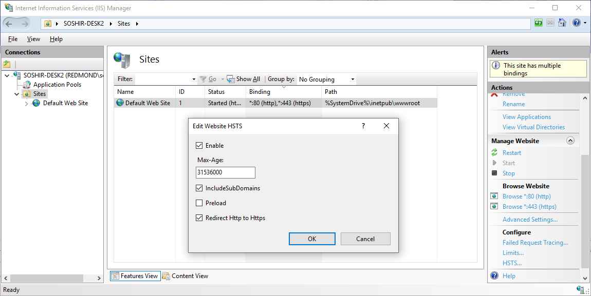 New Features Introduced in IIS 10.0, version 1809 | Microsoft Learn