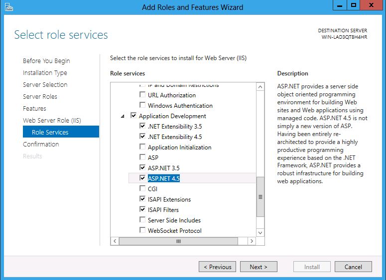 Extended features. Asp net IIS установка. .Net 4.5. Framework 4.5. Asp настройка.