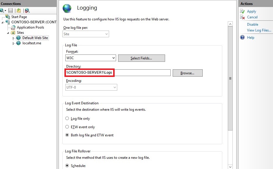 Managing IIS Log File Storage | Microsoft Learn