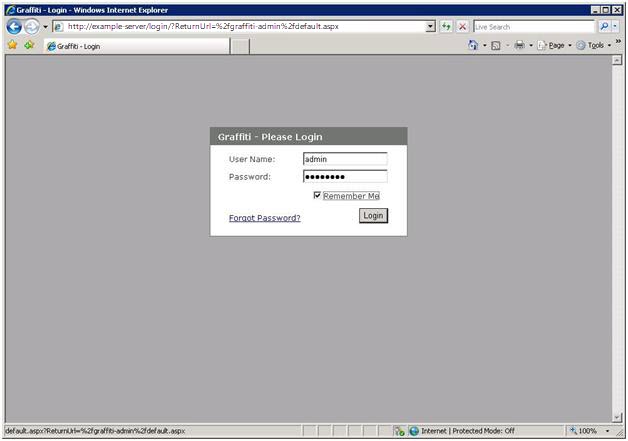 Screenshot of Internet Explorer showing dialog box with user credentials.