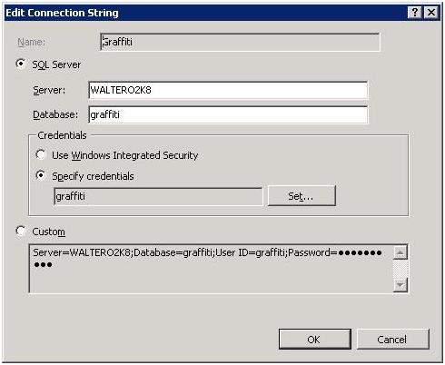 Screenshot of Edit Connection String showing change of Server Name to new target S Q L Server.