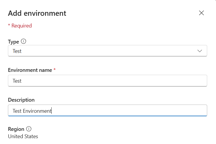 add environments page