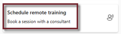 schedule remote training card