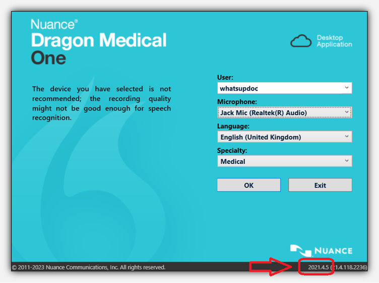 Screenshot of the Dragon Medical One sign-in screen.