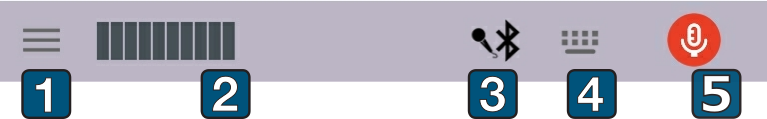 Screenshot of the Android speech bar.