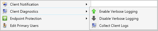 Collect client logs from the console