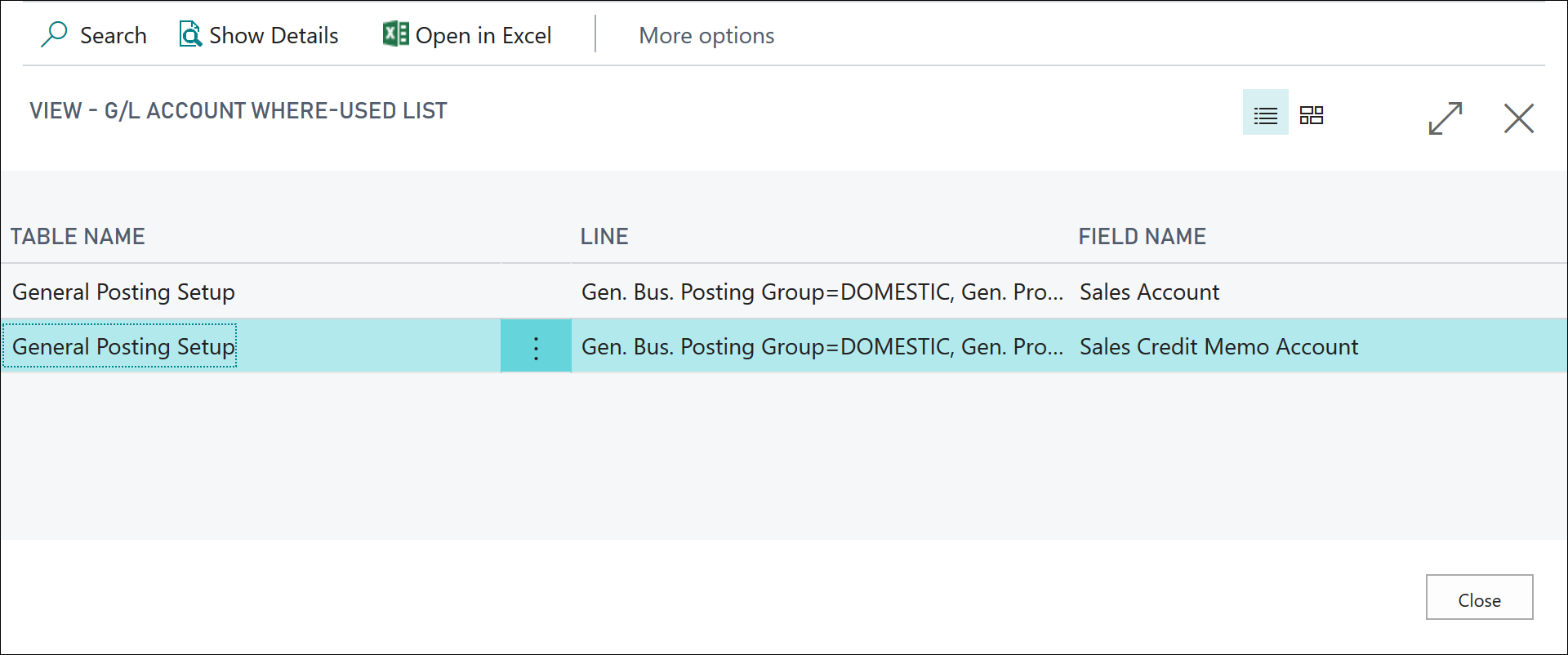 Screenshot showing the Where-Used List page.