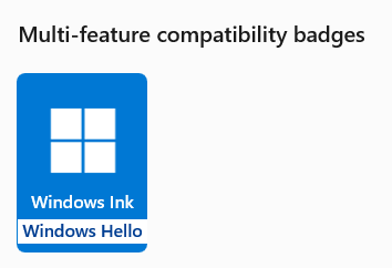 Multi-feature compatibility badges.