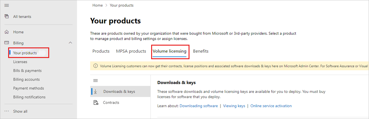 Frequently Asked Questions for the Volume Licensing Service Center |  Microsoft Learn