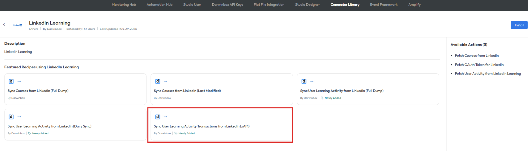 XAPI URL configuration section