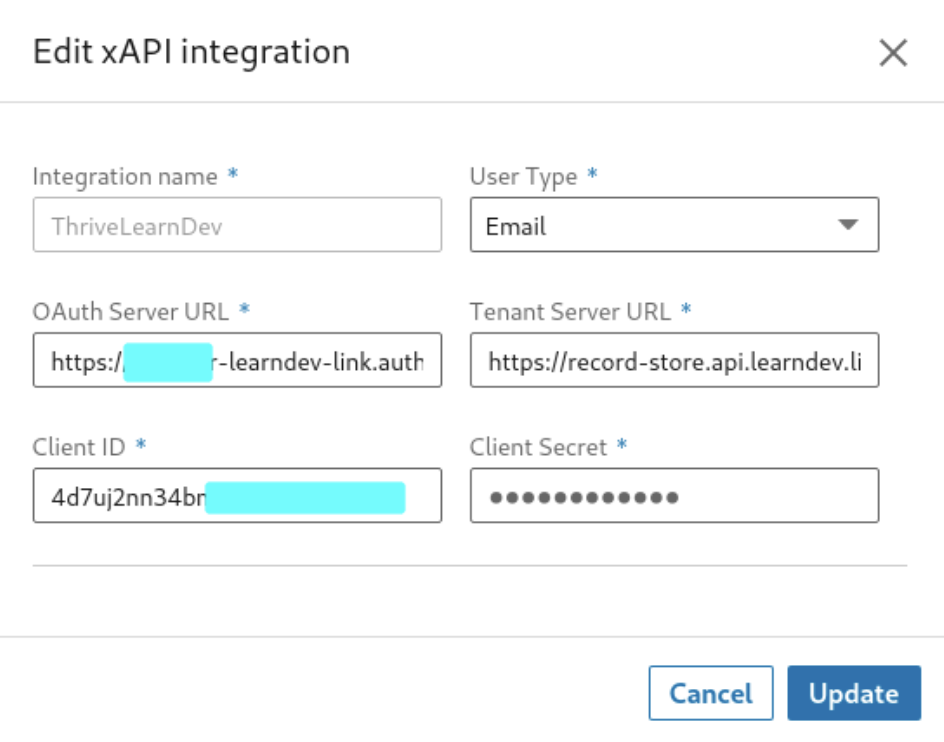 Enable xAPI integration
