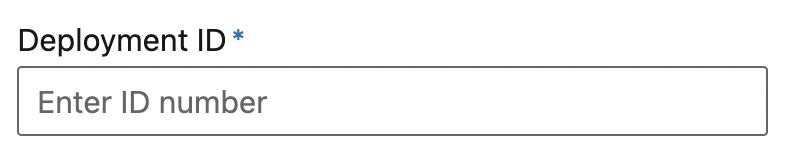 Paste Deployment ID