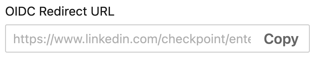 OIDC Redirect URL
