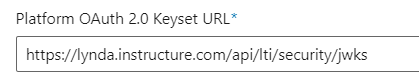 Platform Oauth Keyset URL