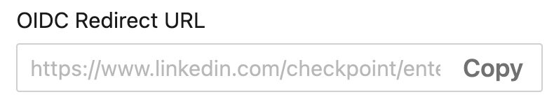 OIDC Redirect URL