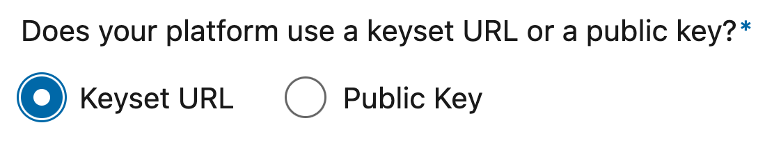 Select Keyset URL