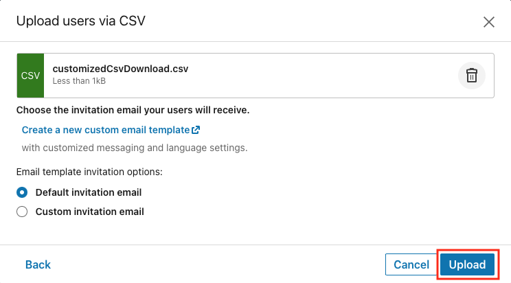 linkedin-learning-csv-upload-screen